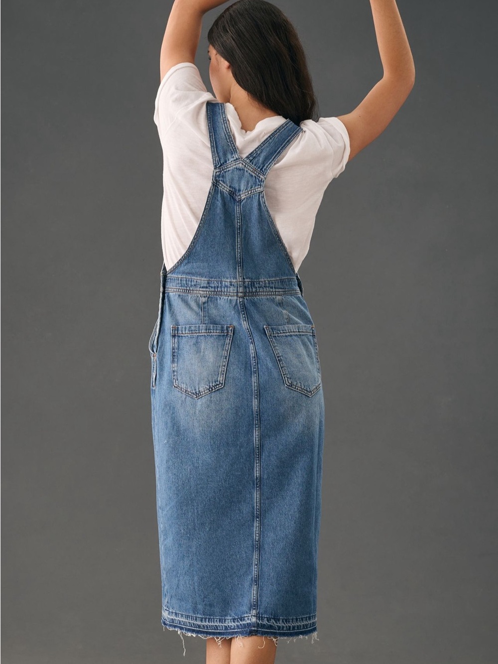 Anthropologie Light Blue Denim Overall Dress - Picture 2 of 11